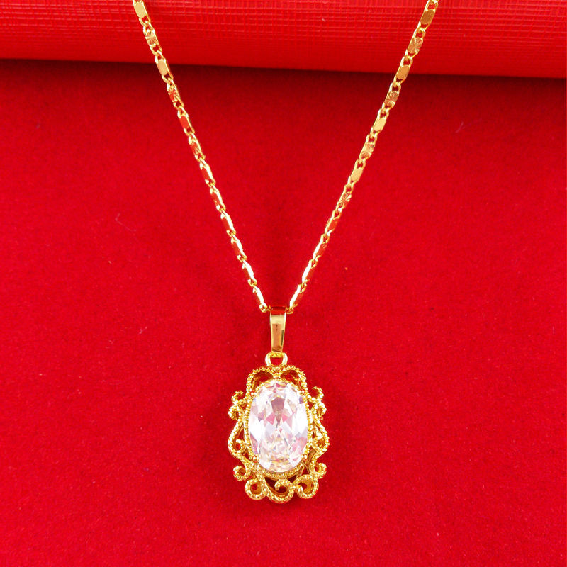 2015 New necklace Wholesale Free shipping 24k gold necklace shine necklace necklace pendant fashion woman s
