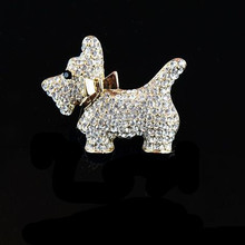austria crystal fashion pins clothes bijoux designer Cute Dogs brooches broches broaches jewelry for women new