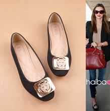 Free shipping women flats new European hot metal leopards square flat women shoes size 35-41
