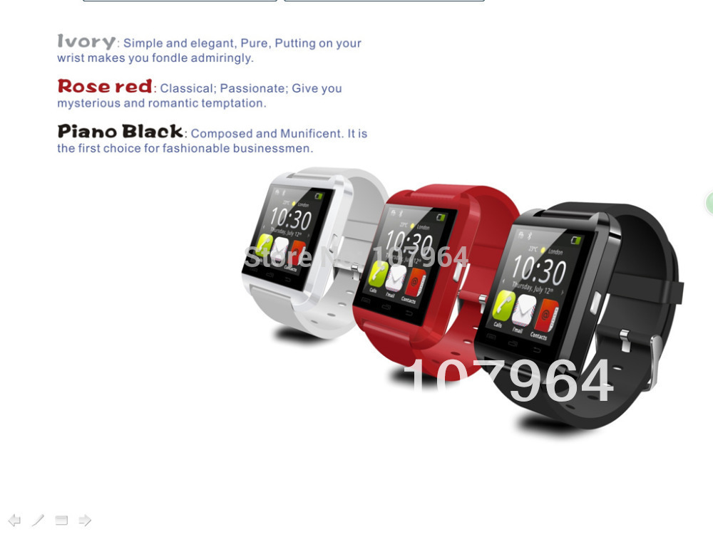 Electronic 2014 New Fashion Bluetooth Smart Watch U Watch Women Men Sports Watches For iPhone Samsung