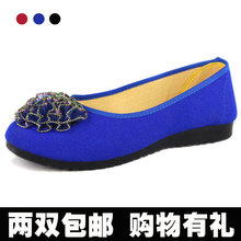 2014 beijing cloth shoes women’s shoes casual low heel flat flower shallow mouth single shoes