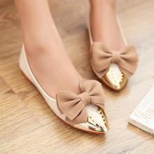 14 female shoes flat heel single shoes pointed toe flat paillette flower princess shoes