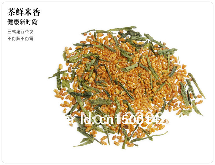Free Shipping 50g Premium Brown Rice Green Tea Genmaicha Sencha with the rice green tea