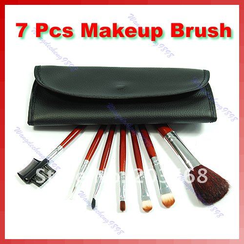 S103 7 PCS Makeup Brush Cosmetic Brushes Set Kit With Case