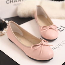 2014 summer fashion round toe flat heel single shoes princess cute bow flat shoes women’s shoes