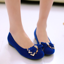 Women’s shoes single shoes 2014 spring and autumn new arrival comfortable flat heel metal hemming bow rhinestone diamond elegant