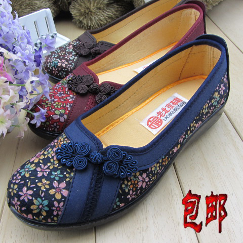 Hot selling beijing cotton made shoes light shoes slip resistant embroidered the elderly casual flat shoes