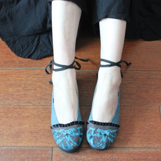 Cotton made beijing women s shoes multi layered sole national trend 