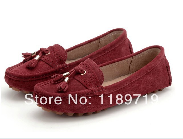 Free Shipping 2014 Hot Sale Women s Driving Shoes Genuine Leather Gommino Shoes Casual Flat Shoes