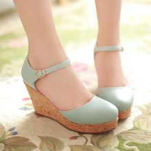 2014 after the package with ultra high heels wedges shoes hasp princess sandals female shoes