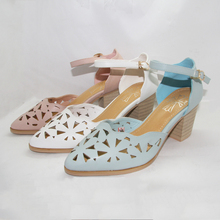 1202 – 3 sandals 2014 women’s shoes cutout thick heel sandals female package with pointed toe shoes