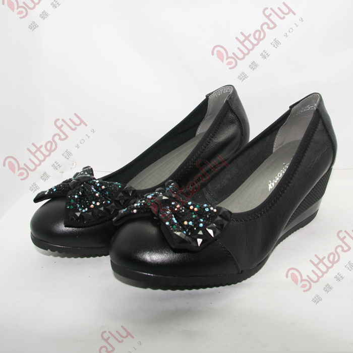Women s shoes wedges single shoes 2014 spring bow in with the women s shoes mother