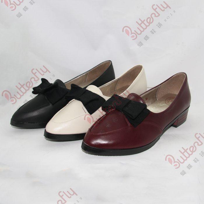 2014 spring single shoes vintage bow cute women s shoes 2821