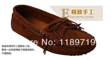 Free Shipping 2014 Hot Sale Women s Flat Shoes Genuine Leather Shoes Gommino Shoes 4 Color