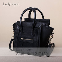 Crossbody Shoulder Bag 2014 New European and American Hollywood Style Gossip Girl Fashion Smiley Leather Purse Handbag