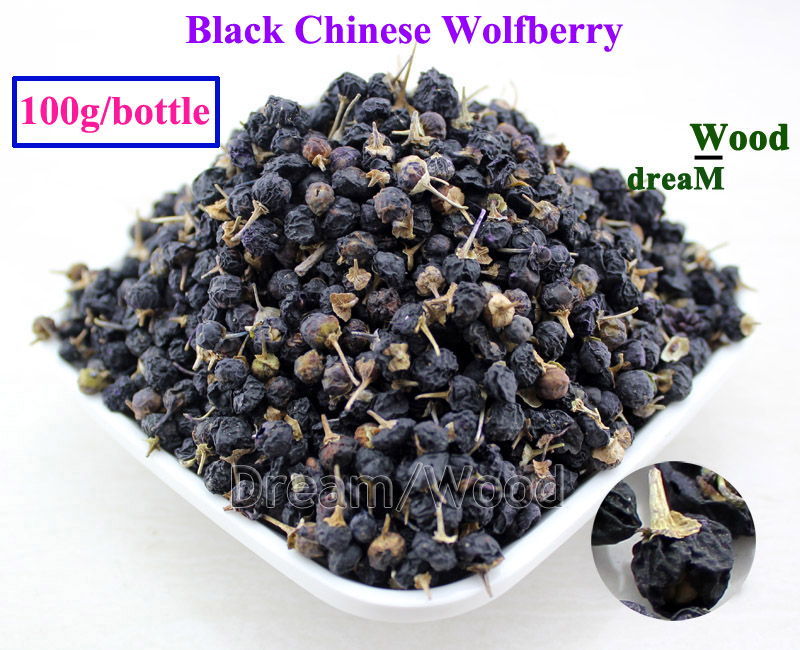 Wild 100g Black Goji Berries 100 Natural Organic Dried Chinese Black Wolfberry Herbal Tea