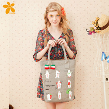 2014 Fashion Summer Country Style Fabric Woman Messenger bag Exquisite Applique Lady Handbag Cute Shopping bag  Free shipping