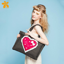 2014 Fashion Summer Country Style Fabric Woman Messenger bag Exquisite Applique Lady Handbag Cute Shopping bag