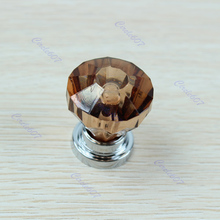 Hot Sell 10pcs/lot Amber Acrylic Door Pull Knob Drawer Cabinet Cupboard Handle 26mm Hardware Free Shipping