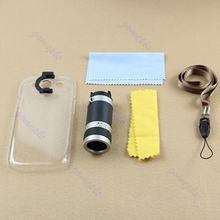 Free Shipping New 8X Zoom Phone Telescope Camera Lens+Back Case For Samsung Galaxy S3 GT i9300