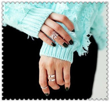 New Fashion jewelry hollow flower finger ring set for women girl lovers’ gift wholesale 1set=3pcs R1065