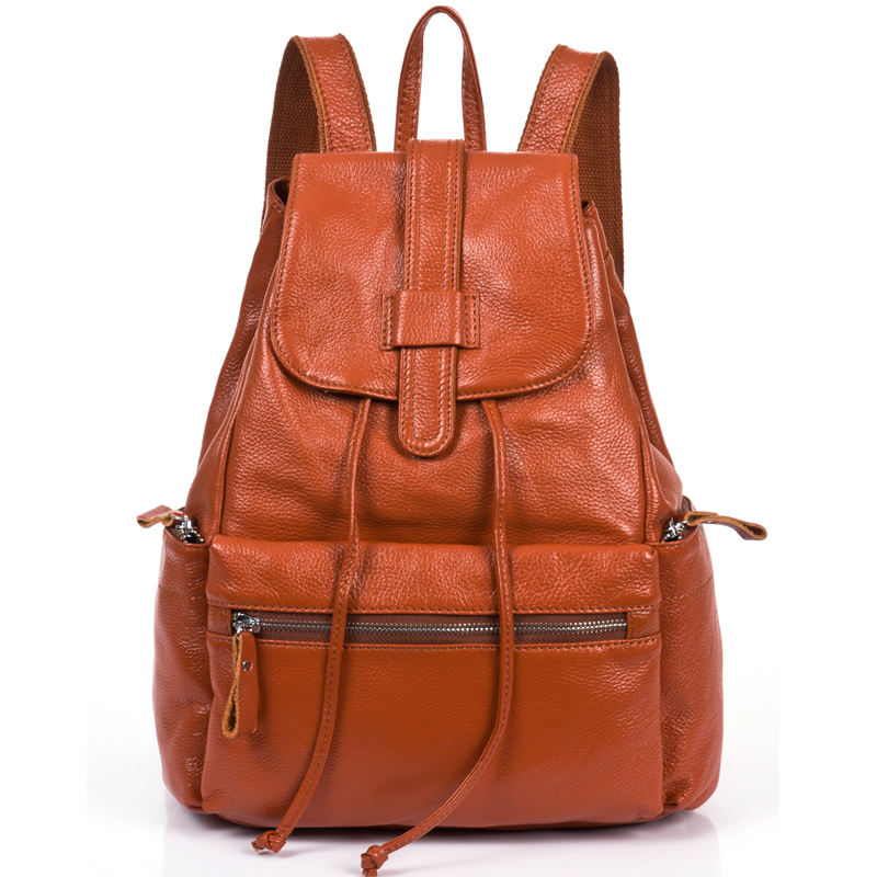 2014 New High Quality 100 Guarantee Real First Layer Cowhide Women Backpack Genuine Leather Girls Travel