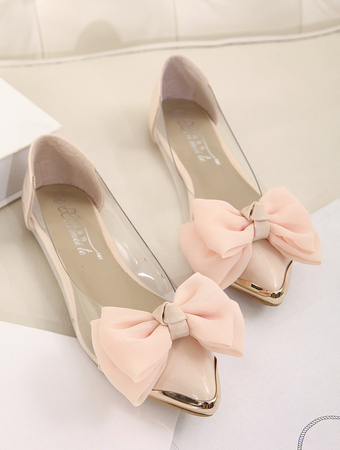 Metal toe 2014 transparent women flats princess shoes bow japanned leather women s boots sapatos femininos