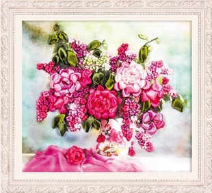 Лента для поделок комплект для вышивания 55 X 50 см рукоделие украшение цветок язык 3d мода картины