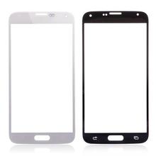 Black White color mobile Phone Parts For Samsung s5 SM-G9006V G900 G900I front glass low price with free shipping