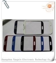 Grey blue red black white color mobile Phone Parts For Samsung s4 i9500 i9505 front glass low price with free shipping