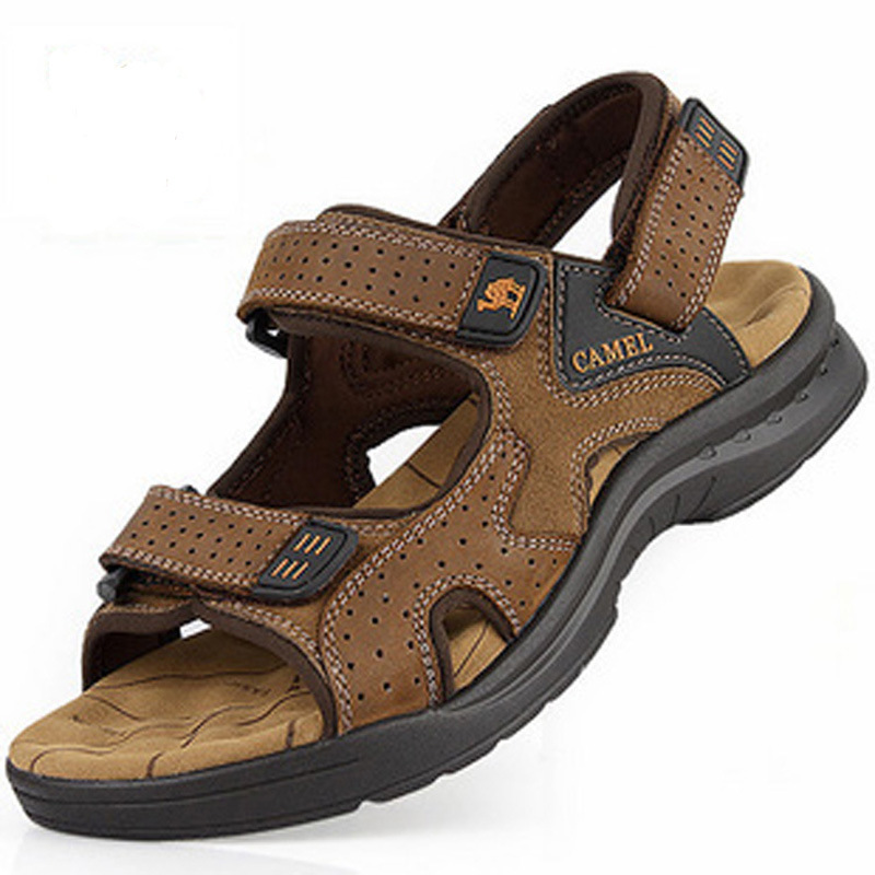 genuine leather cowhide sandals outdoor casual men leather sandals ...