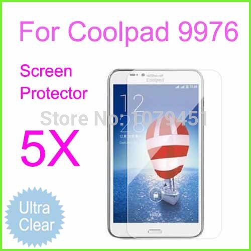 5pcs Coolpad 9976A MTK6592 Octa Core 7 inch screen protector ultra clear screen protective film For