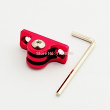 Aluminum Flat Bottom Adapter Mount for Gopro Accessories HD Hero 2 3 3 RED gopro 0082R