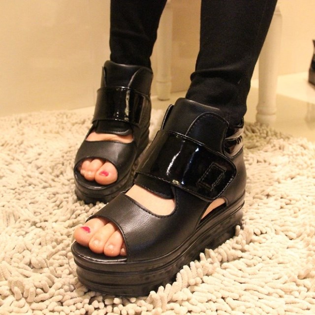 2014 platform platform sandals fashion velcro women s open toe shoes gladiator