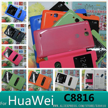 original High Quality Open the window Flip Case Huawei C8816 8816 Case MIUI Millet Phone Cover Shell + Free Protector Film