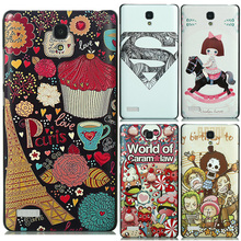 illustration 3D cameo case black side phone case for Xiaomi Redmi Note case MIUI Hongmi Red Rice Note painting pattern cover