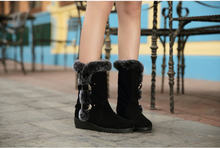 2014 women s winter shoes fox fur snow boots leather short boots new style snow boots