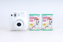Brand New Fujifilm Instax Mini 8 White Instant Ploaroid Camera + 2 Boxes Instax Mini Film Twin Packs (40 Photos) Free Shipping
