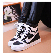 new 2014  increased in new color matching student shoes hit color with high casual shoes for sneakers for women’s shoes single
