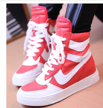 new 2014 increased in new color matching student shoes hit color with high casual shoes for