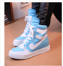 new 2014 increased in new color matching student shoes hit color with high casual shoes for