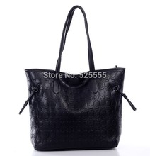 Fashion PU leather women big size messenger bag 2014 cool black skull women handbag large size