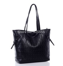 Fashion PU leather women big size messenger bag 2014 cool black skull women handbag large size