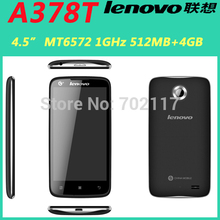 Original lenovo A378T unlocked phone MT6572 dual core 4.5inch 5MP android Russian Polish cell phones