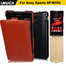 2014 New Luxury Flip Leather Case Cover For Sony_Xperia SP M35h C5303 Original brand IMUCA Mobile Phone cases covers accessories