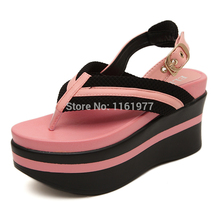Pink Wedges.Sandals.Slipper.Beach Women Sandle.Anchor Sandals.Comfortable Flat Flap-Flop Female Sandles.Sandalia Melissa