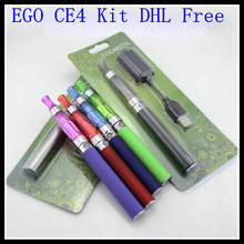 50pcs/lot electronic cigarette smoking ego ce4 E-Cigarette e cig kit with ego battery ce4 atomizer vaprizer  DHL free shipping