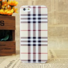 Free shipping literary small fresh Plaid phone shell protective sleeve for the iphone5s mobile phone accessories