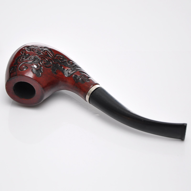 Free Shipping 2015 NEW New Fashion Carved Designs Tobacco Smoking Pipe Red