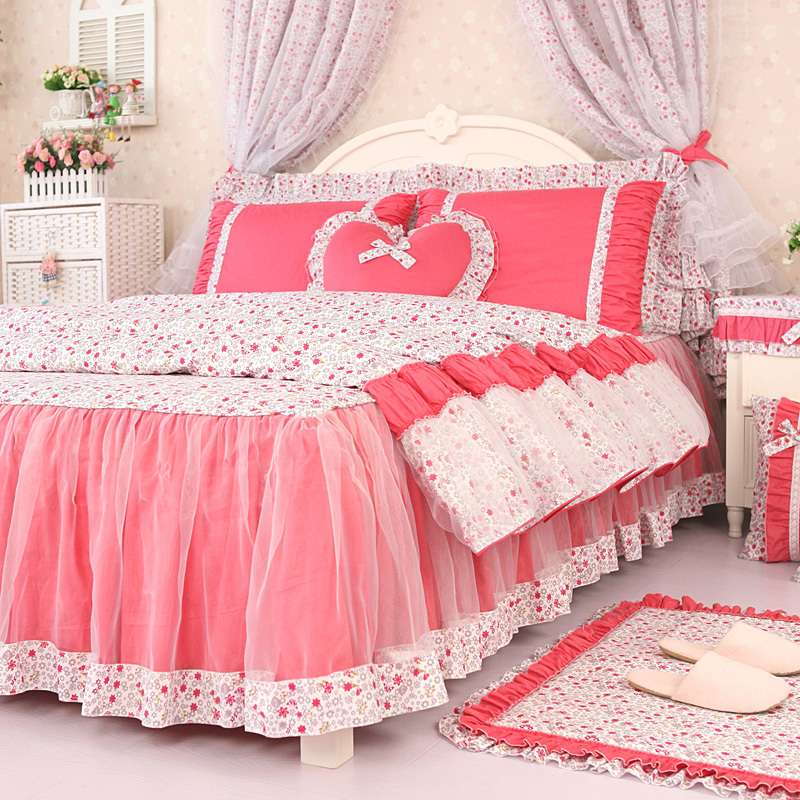 Bedding Set Lace Twin Queen King Size Bedclothes Brand Kids Girls Bed ...